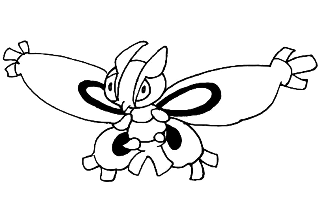 mothim coloring page easy pokemon