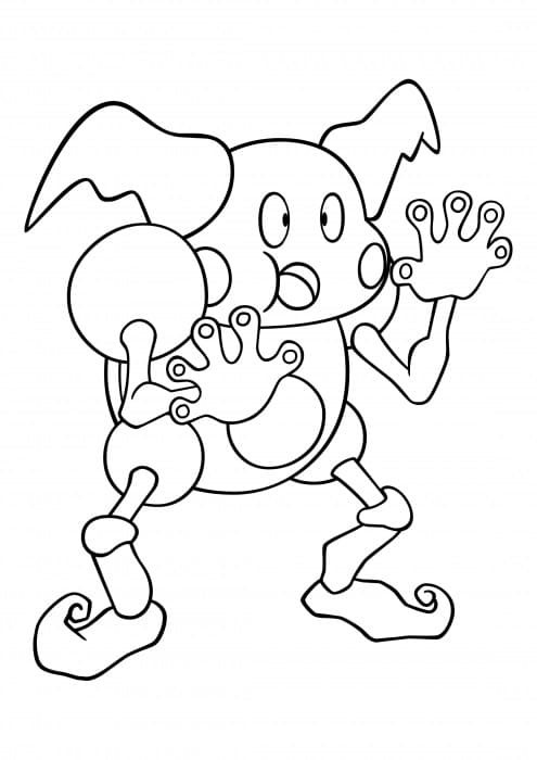 mr mime coloring page high quality pokemon