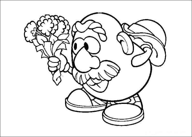 Mr. Potato Head with Flowers