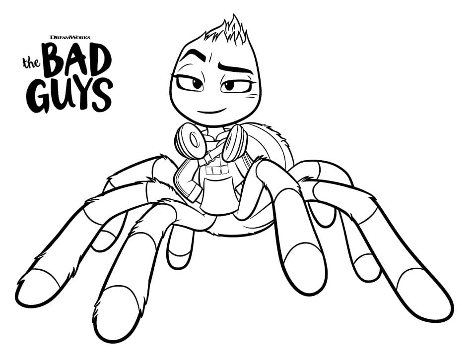 Ms. Tarantula Coloring Page - Free Printable Coloring Pages for Kids