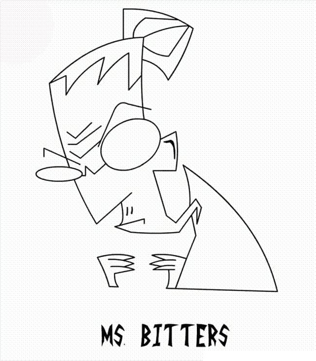 Ms. Bitters from Invader Zim