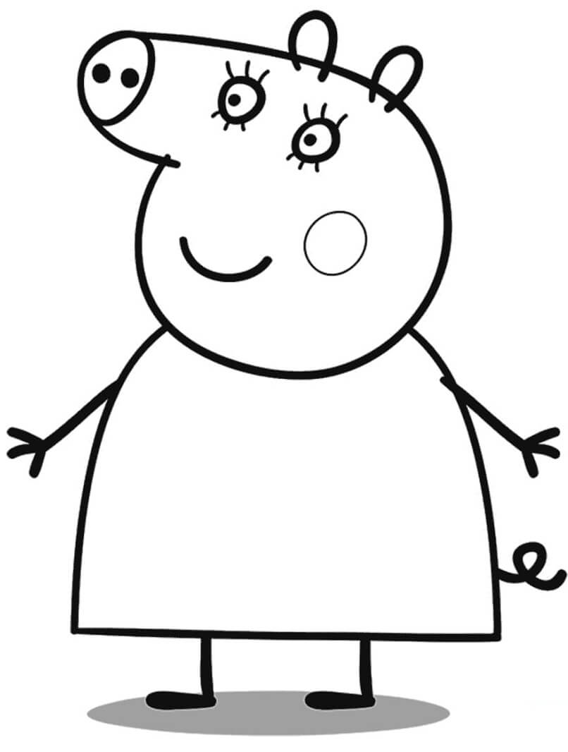 Peppa Pig Mummy Pig Coloring Page Coloring Pages