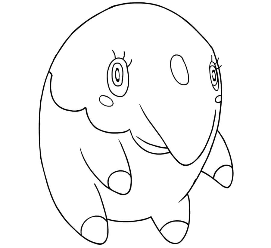 musharna coloring page in black and white pokemon