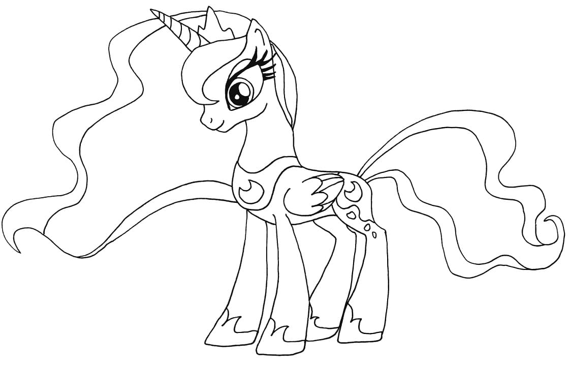My Little Pony Princess Luna Coloring Page - Free Printable Coloring Pages  for Kids