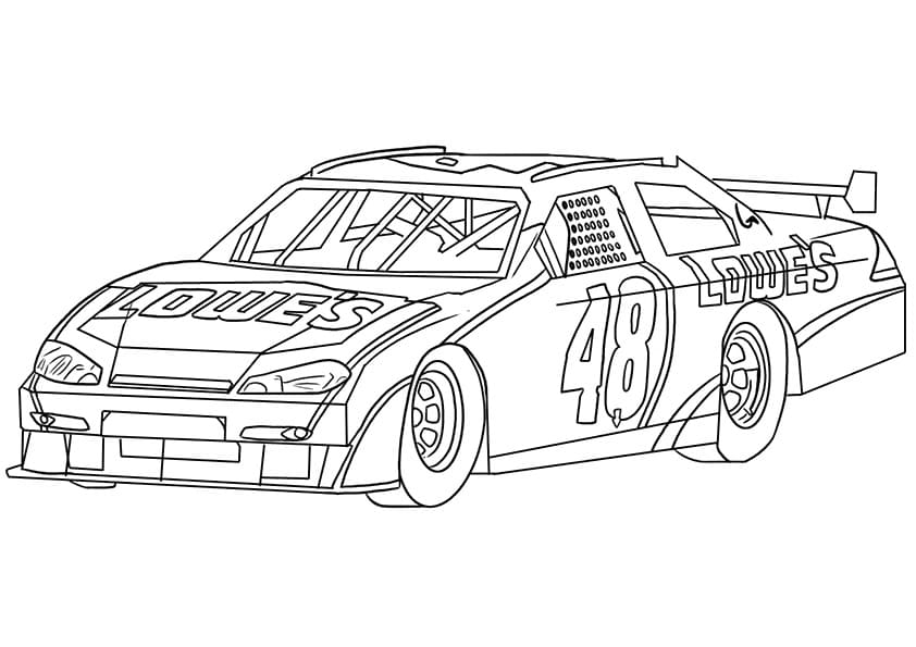 Nascar No 48 Printable Coloring Page Free Printable Coloring Pages 