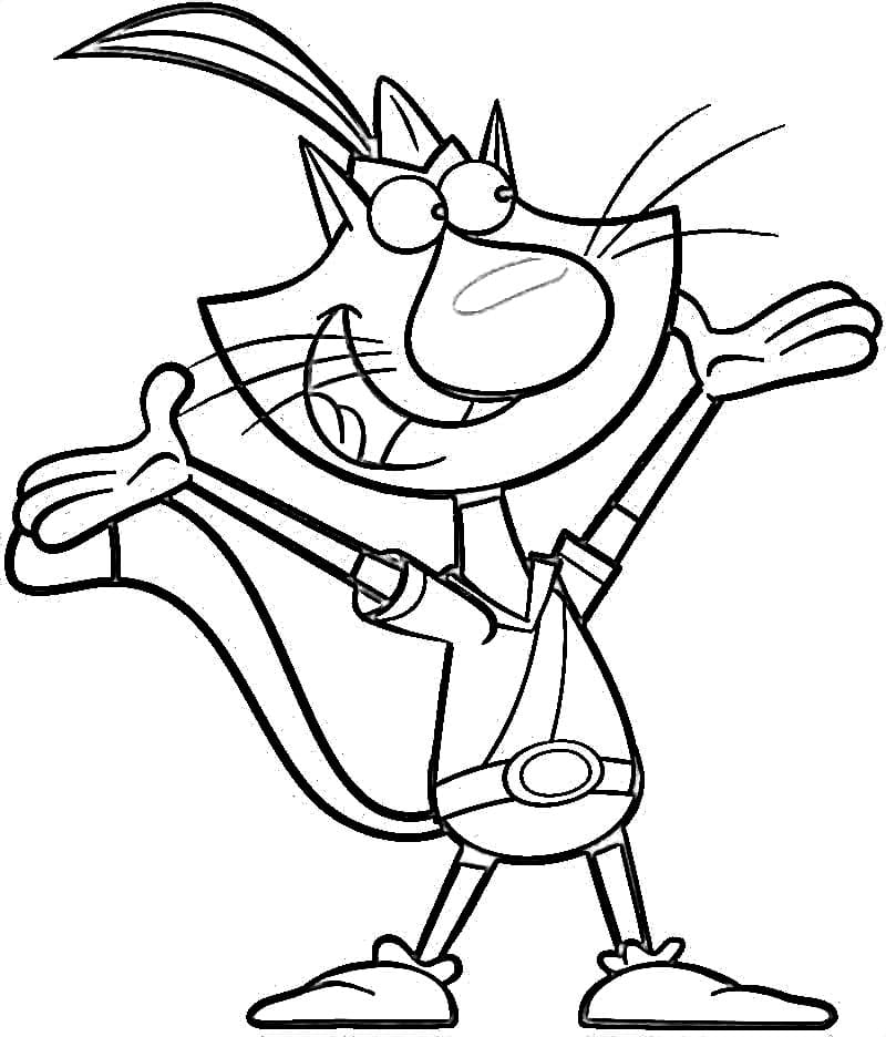 Nature Cat's Characters Coloring Page - Free Printable Coloring Pages
