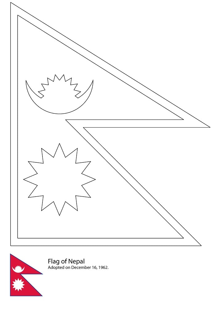 Download Bahrain Flag Coloring Page - Free Printable Coloring Pages for Kids