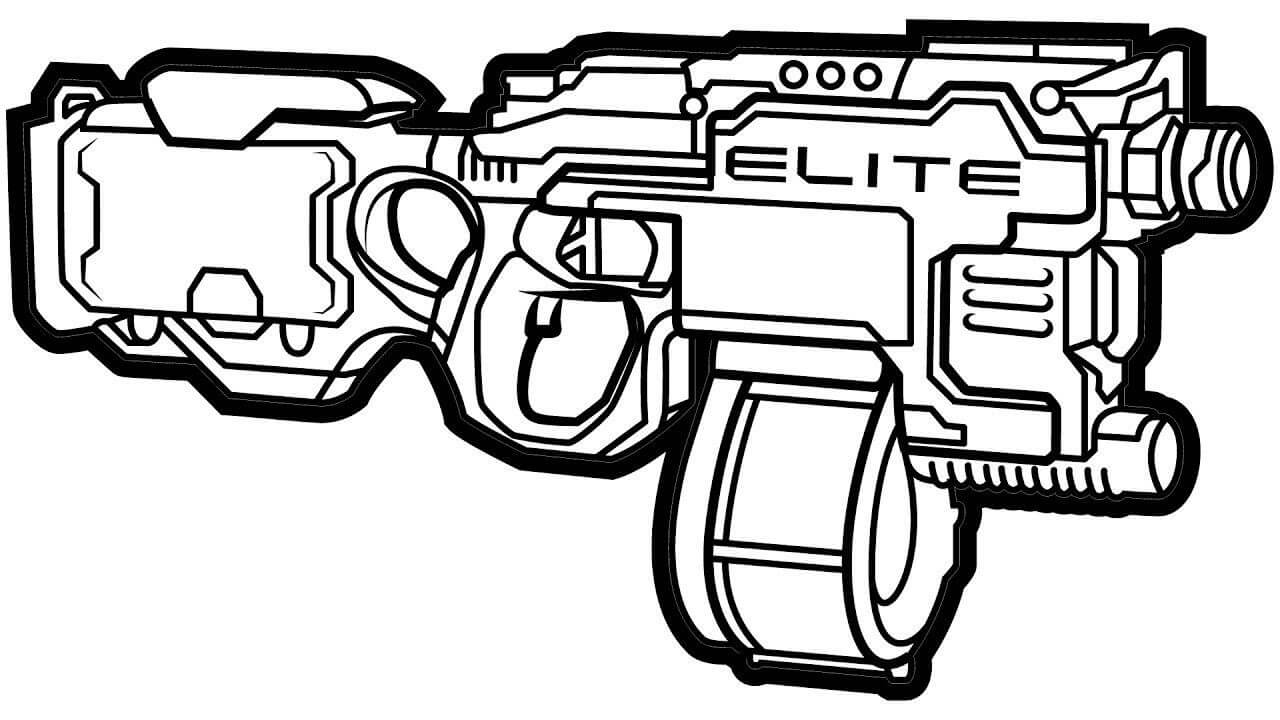 Nerf Gun 20 Coloring Page   Free Printable Coloring Pages for Kids