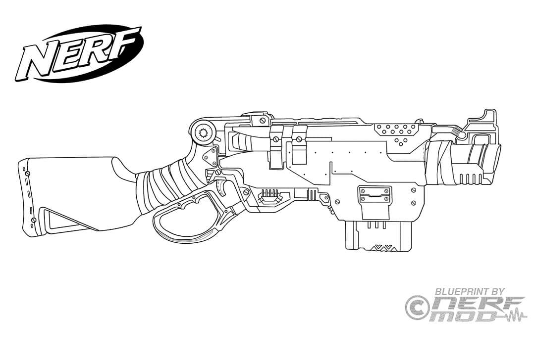 Nerf Gun Coloring Pages - Free Printable Coloring Pages for Kids