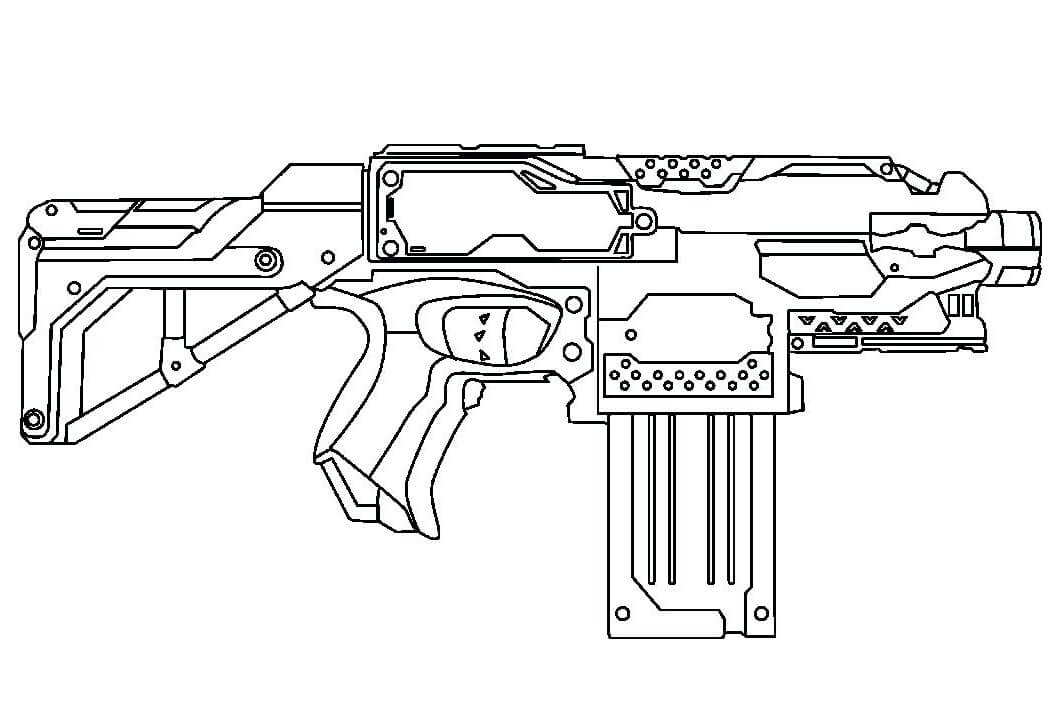 Nerf Gun Coloring Pages - Free Printable Coloring Pages for Kids