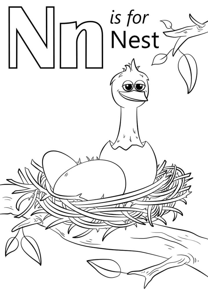 Letter N 1 Coloring Page - Free Printable Coloring Pages for Kids