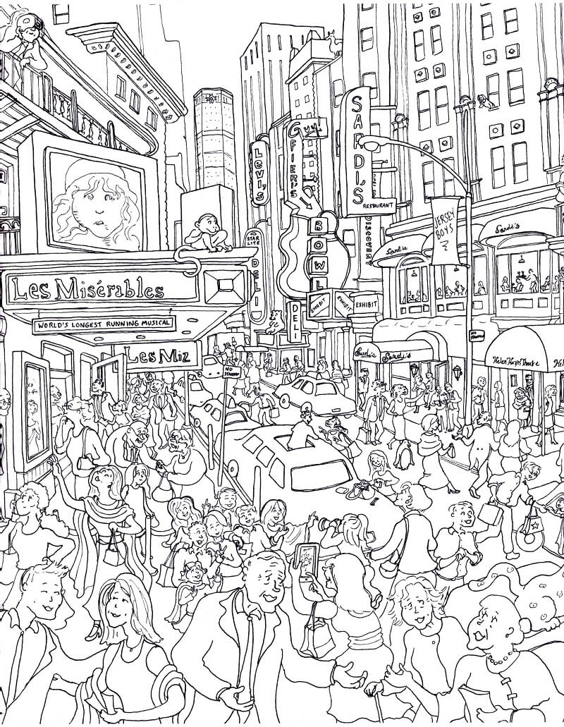 new york city 1 coloring page free printable coloring pages for kids