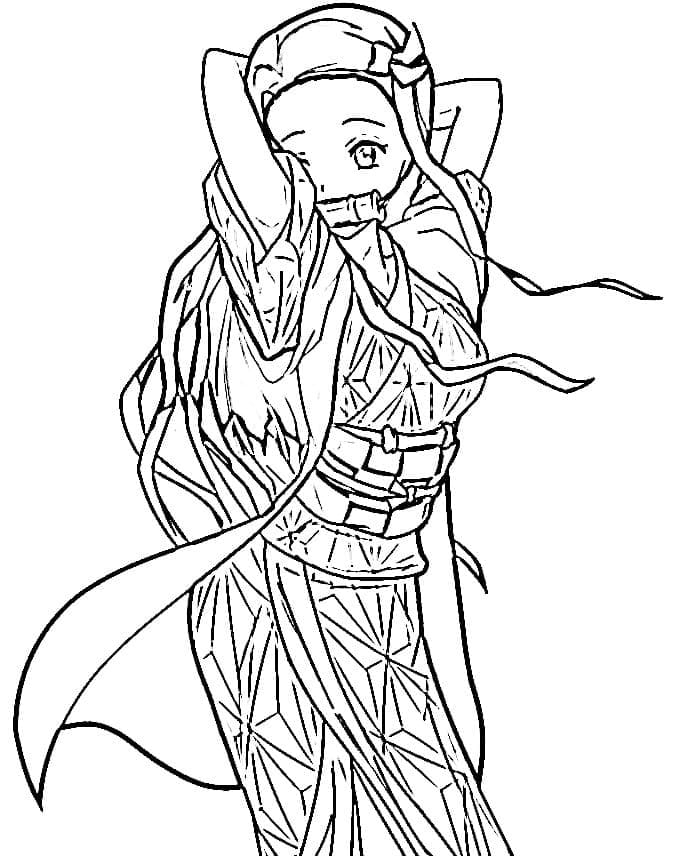 Printable Cute Nezuko Coloring Page - Free Printable Coloring Pages For