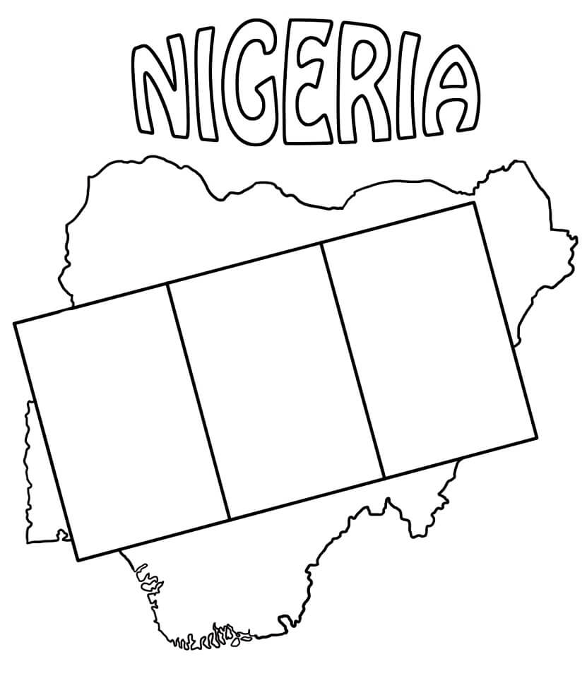 Nigeria Map and Flag