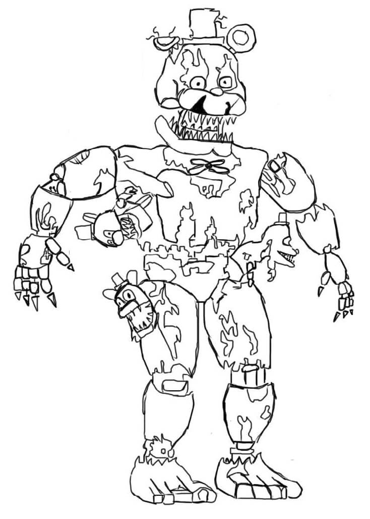 5 Nights At Freddy s 2 Coloring Page Free Printable Coloring Pages 