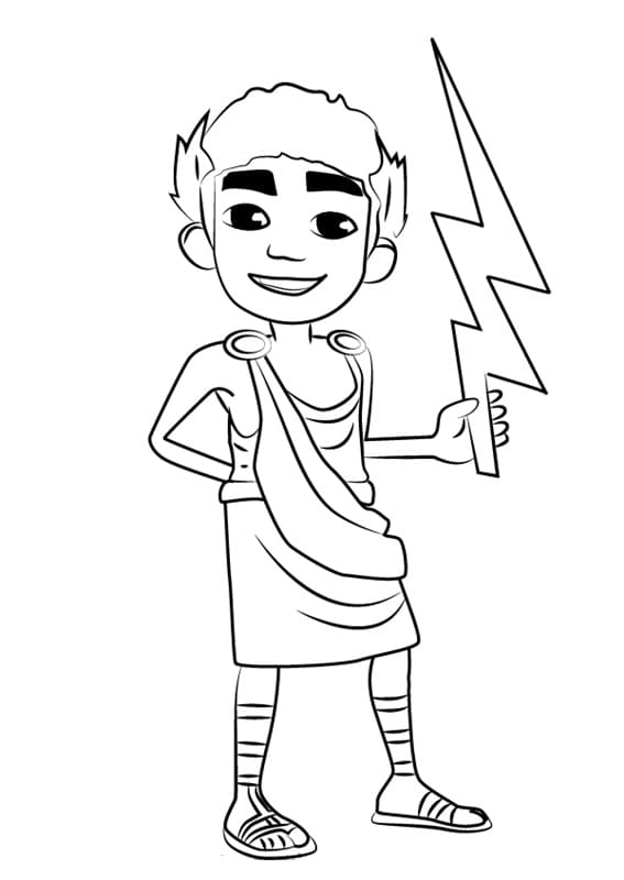Nikos from Subway Surfers Coloring Page - Free Printable Coloring Pages
