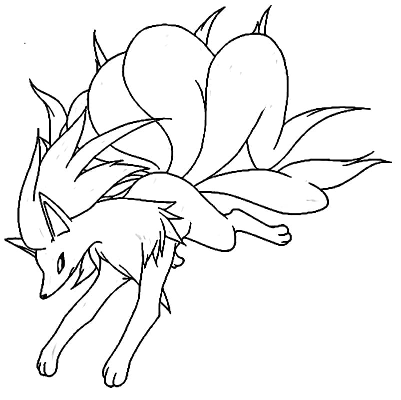 coloring pages pokemon nine tales
