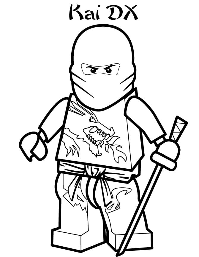 ninjago kai dx coloring page free printable coloring pages for kids