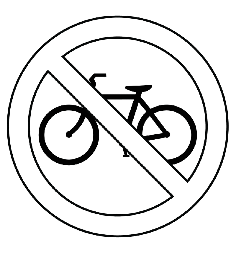 No Bike Traffic Sign