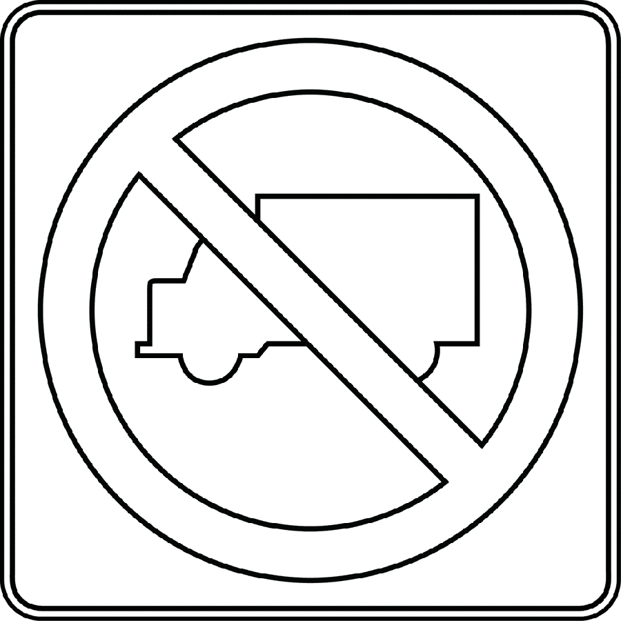 No Truck Traffic Sign