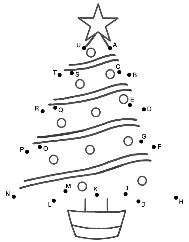 Normal Christmas Tree Dot to Dots
