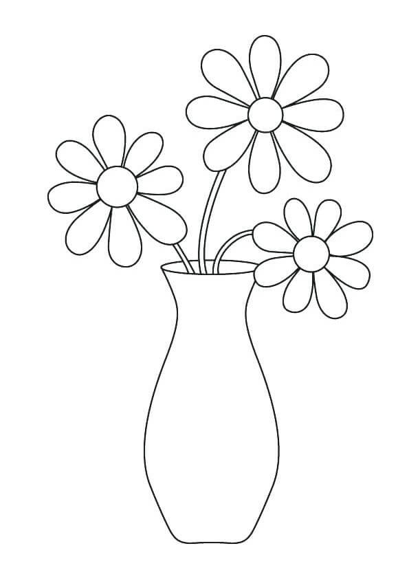 Premium Vector  Flower vase on white background  Flower drawing design  Vector flowers Flower vase drawing