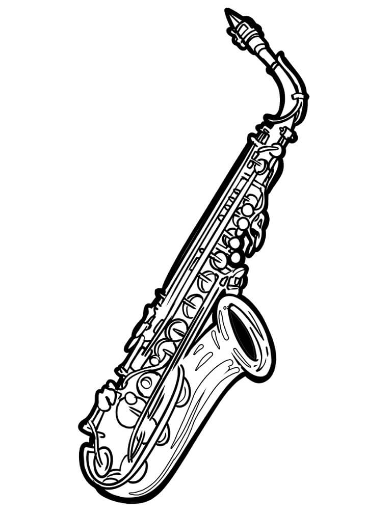 coloring pages saxophone