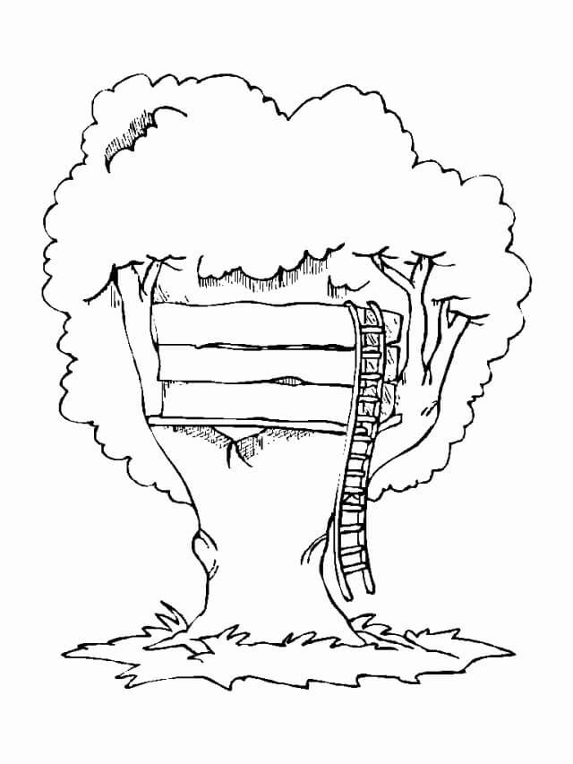 Treehouse Coloring Pages - Free Printable Coloring Pages for Kids