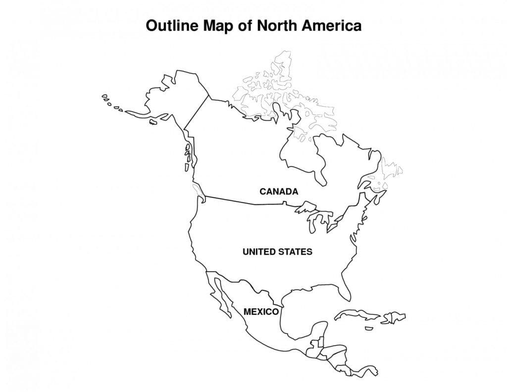 north america map coloring page free printable coloring pages for kids