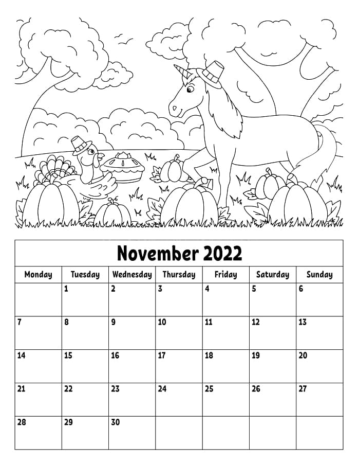 Calendar Coloring Page Calendar Coloring Page