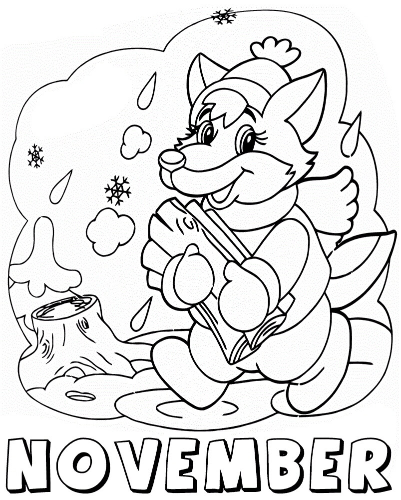 Free Printable November Coloring Pages