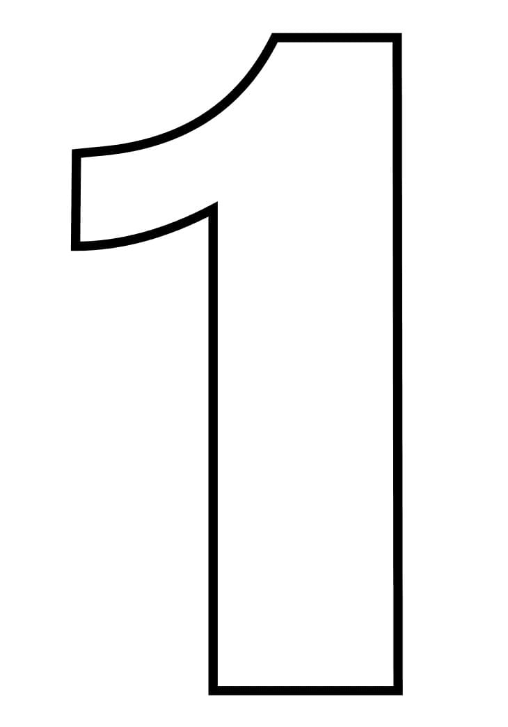 Number 1 Printable Coloring Page Free Printable Coloring Pages For Kids