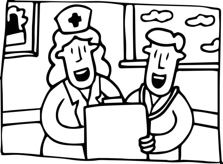 Printable Nurse Coloring Page - Free Printable Coloring Pages for Kids