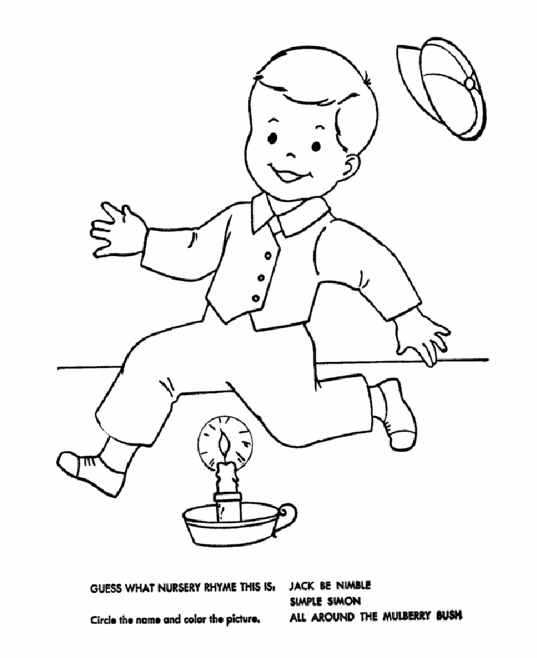 Nursery Rhymes 10 Coloring Page - Free Printable Coloring Pages for Kids