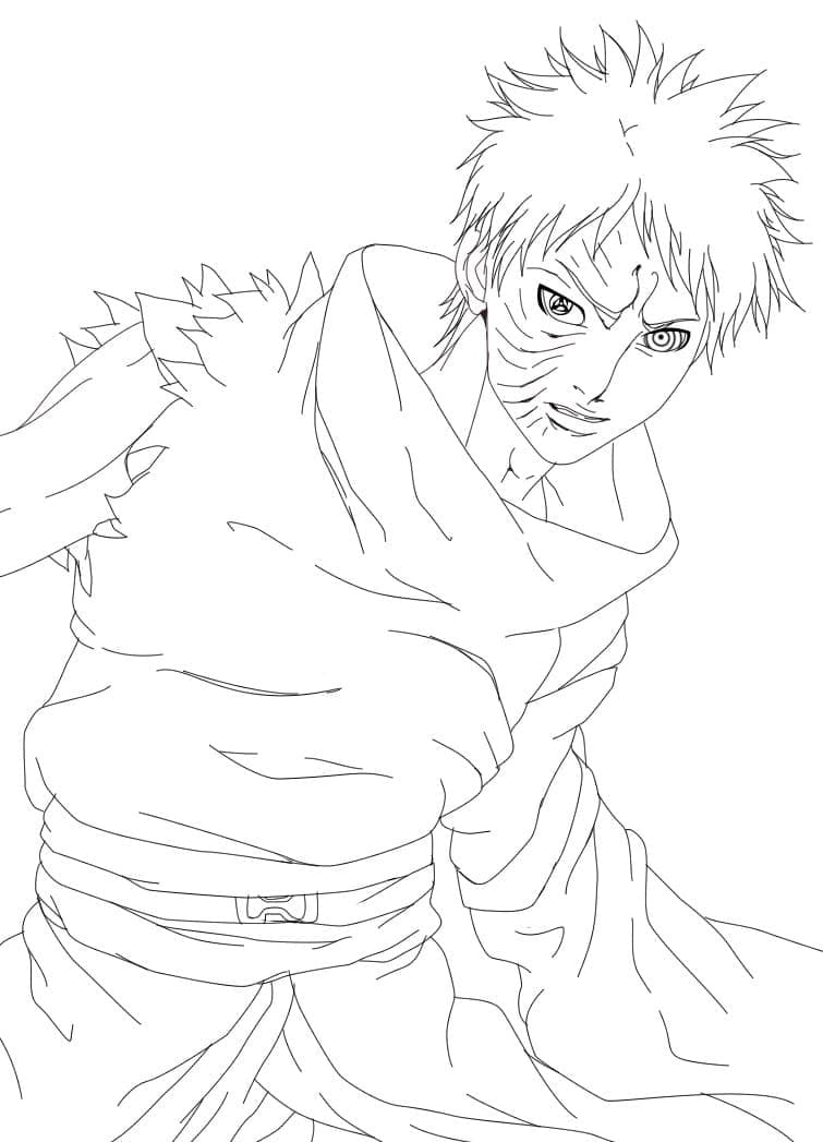 obito from naruto coloring page free printable coloring pages for kids