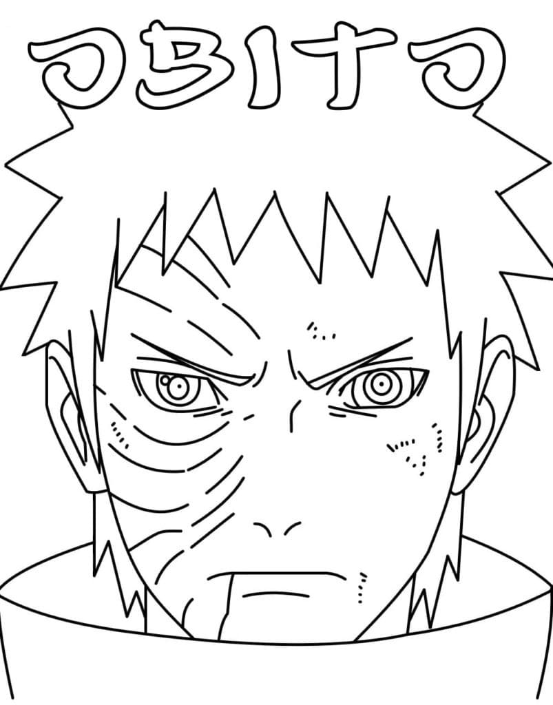 Tobi e kakashi para colorir - Imprimir Desenhos