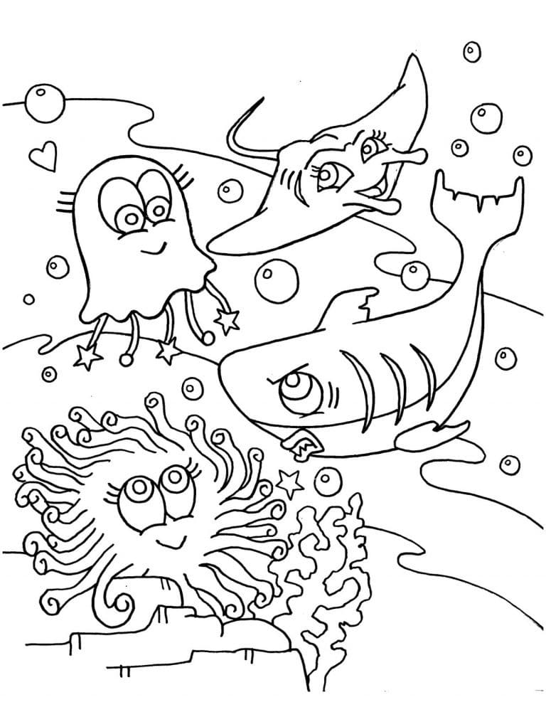 ocean life coloring page free printable coloring pages for kids