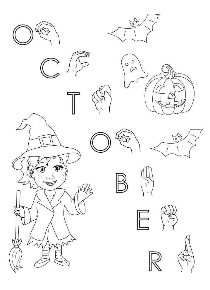 √ October Coloring Pages For Kids / On october 23, 1903, crayola brand