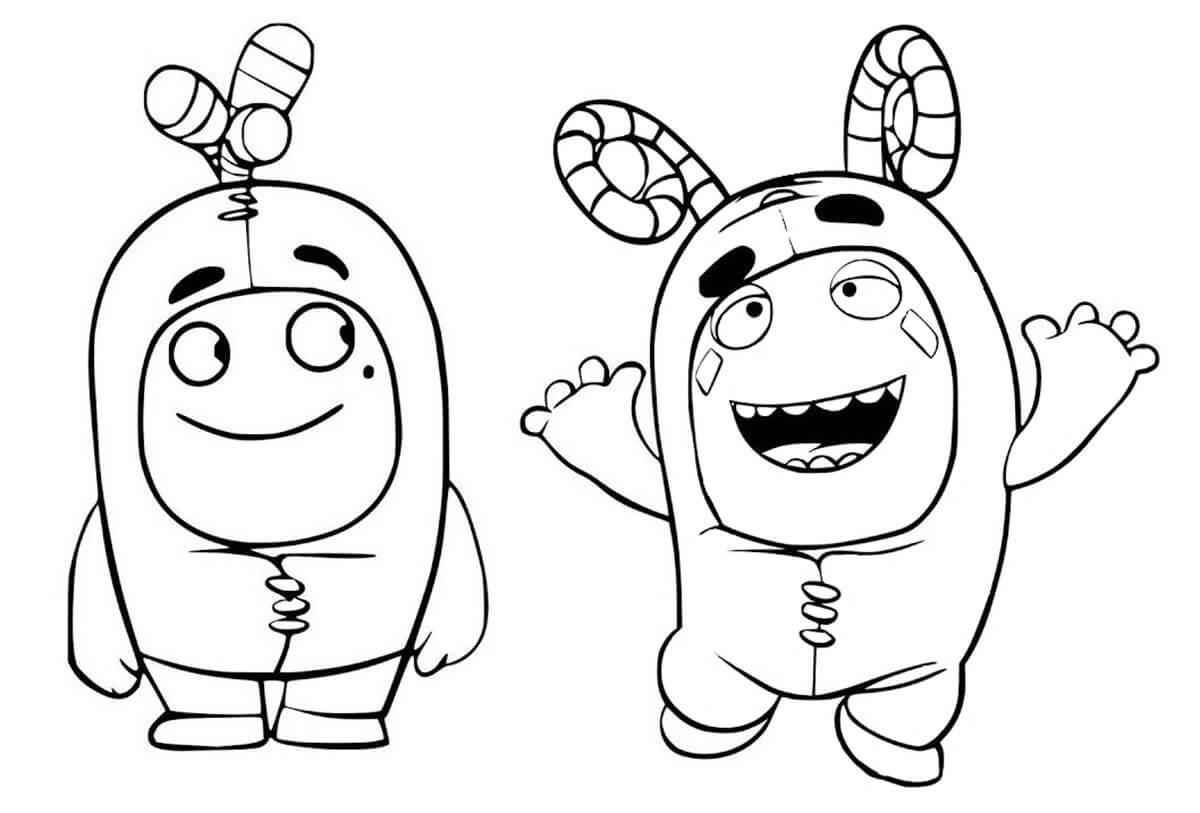 Pogo and Fuse Oddbods Coloring Page - Free Printable Coloring Pages for