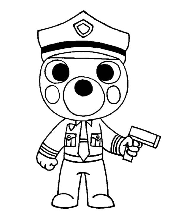 Roblox policial para colorir - Imprimir Desenhos