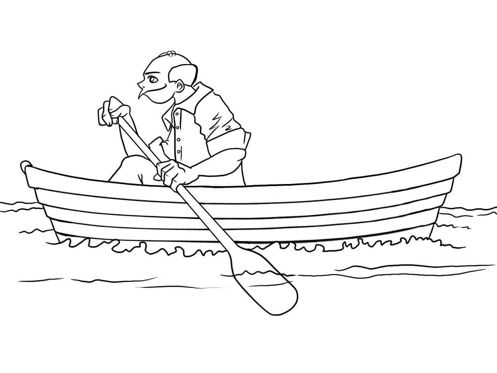 Old Man Rowing