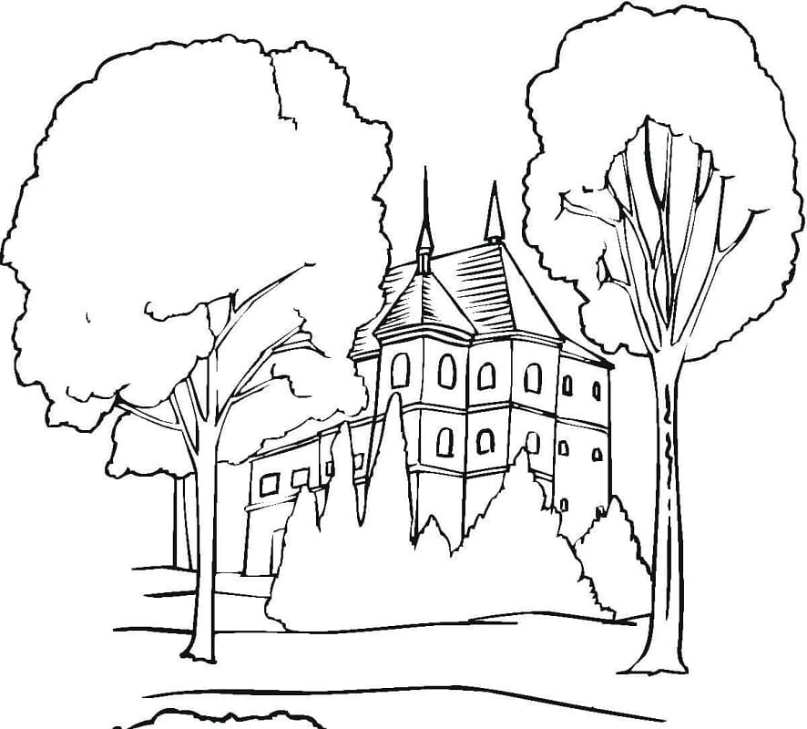 Mansion Coloring Pages - Free Printable Coloring Pages for Kids