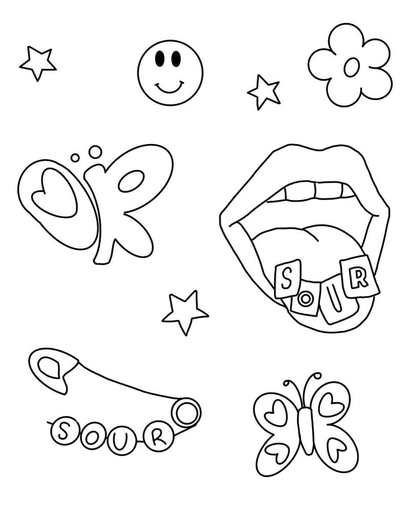 Olivia Rodrigo Sour Coloring Page Free Printable Coloring Pages For Kids