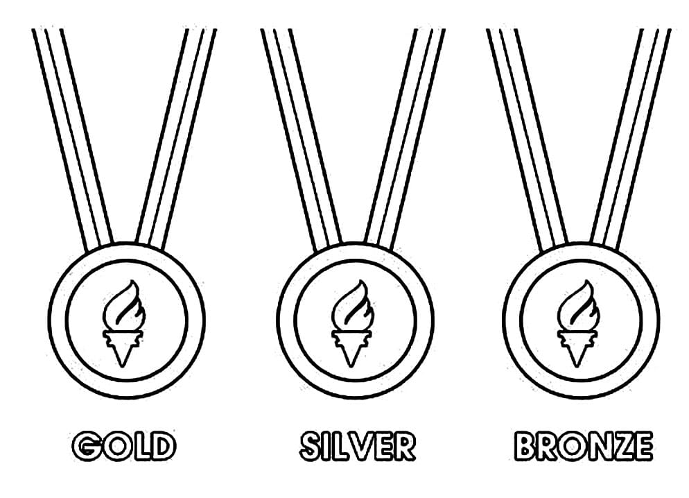 coloring template medal