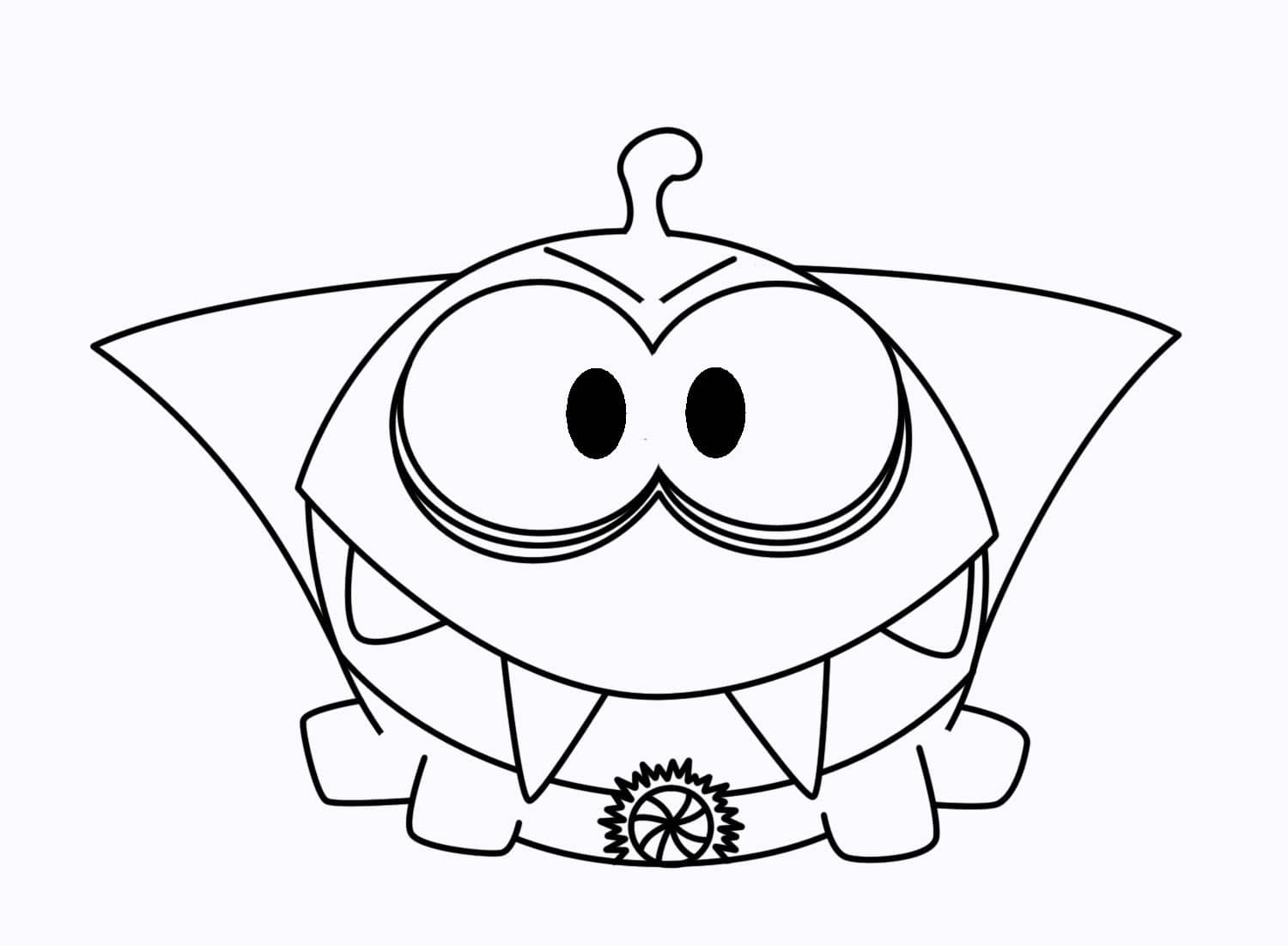 Om Nom Cut The Rope Coloring Pages Sketch Coloring Page