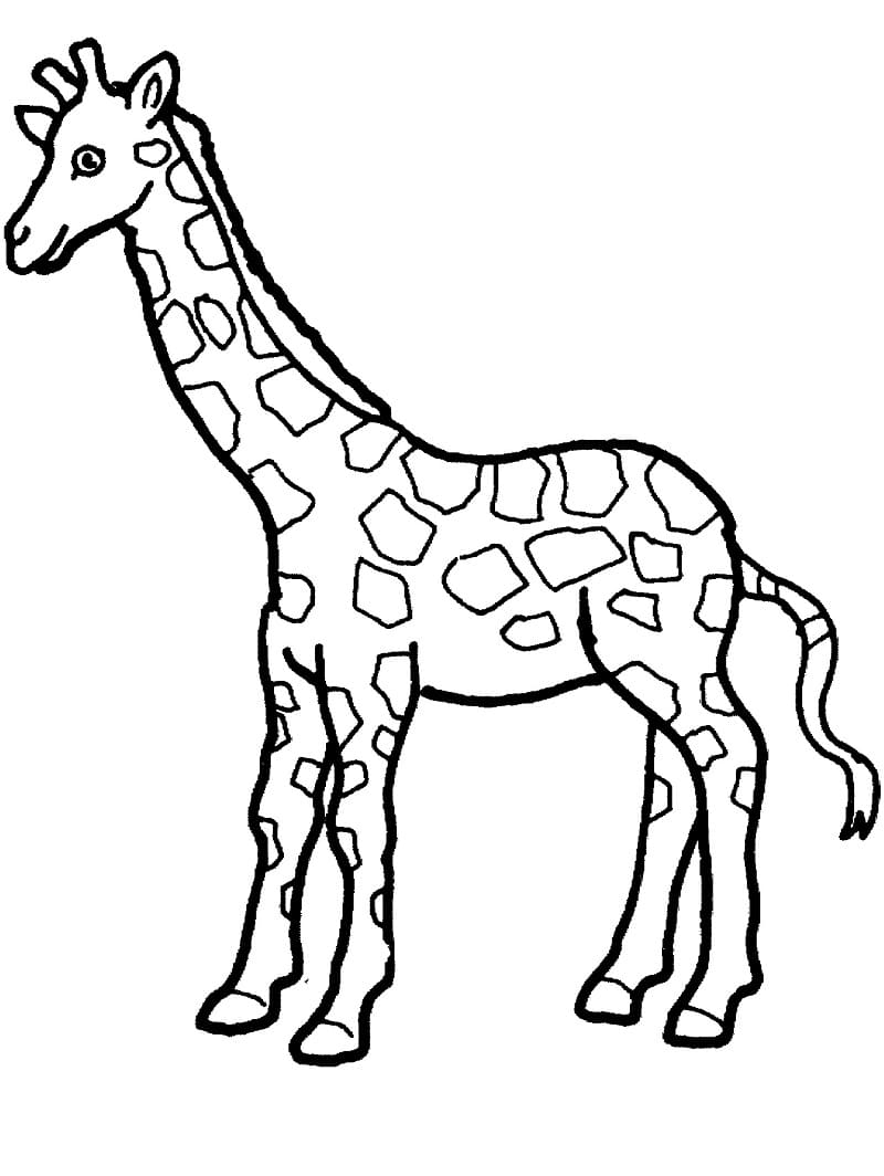 One Giraffe Coloring Page   Free Printable Coloring Pages for Kids