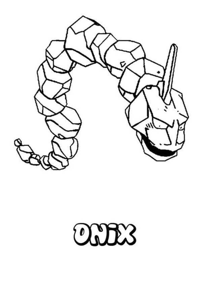 Pokemon Onix Coloring Page » Turkau