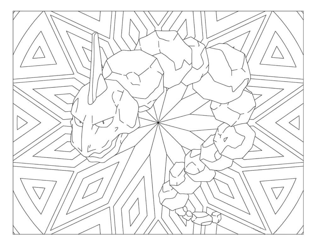 Pokemon Onix Colouring Pages - Free Colouring Pages