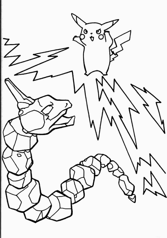 Pokemon Onix Coloring Page » Turkau