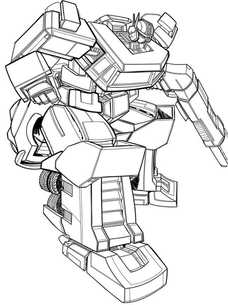 Optimus Prime Warrior Coloring Page Free Printable Coloring Pages for